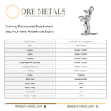 940 Argentium Silver - Playful Dachshund Dog Charm