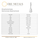 940 Argentium Silver - ES-335 Guitar Charm