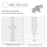 940 Argentium Silver - Retro Roller Skate Charm