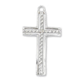 925 Sterling Silver - Rope Crucifix Charm