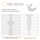 940 Argentium Silver - Garden Caterpillar Charm