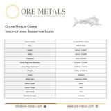 940 Argentium Silver - Ocean Marlin Charm