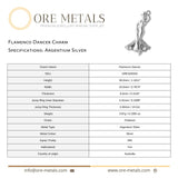 940 Argentium Silver - Flamenco Dancer Charm