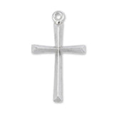 925 Sterling Silver - Bevelled Crucifix Charm