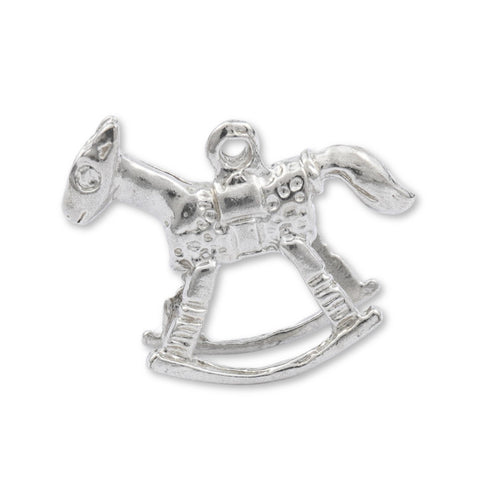 925 Sterling Silver - Abstract Rocking Horse Charm