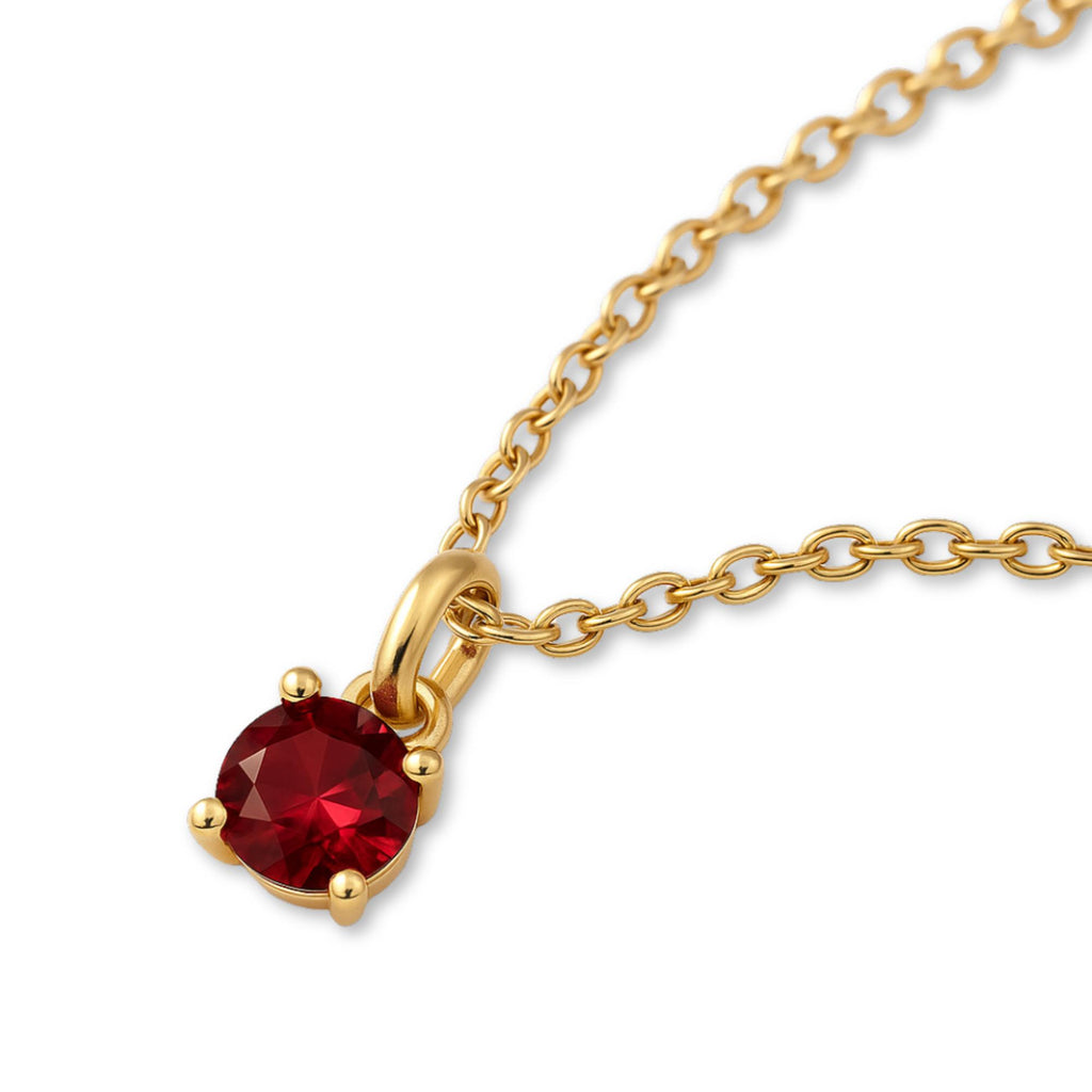 9ct Yellow Gold | Garnet - January Birthstone Bracelet