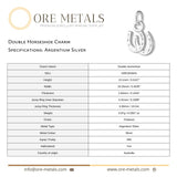 940 Argentium Silver - Double Horseshoe Charm