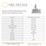 940 Argentium Silver - Minimalist Sydney Opera House Charm