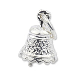 940 Argentium Silver - Vintage Dimpled Bell Charm