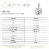 940 Argentium Silver - Spider Web Charm