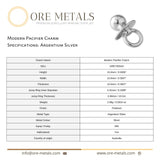 940 Argentium Silver - Modern Pacifier Charm