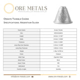 940 Argentium Silver - Ornate Thimble Charm