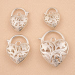 925 Sterling Silver - Filigree Padlock Clasp