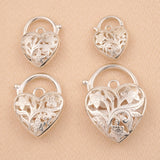 925 Sterling Silver - Filigree Padlock Clasp