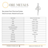 940 Argentium Silver - Ballerina First Position Charm