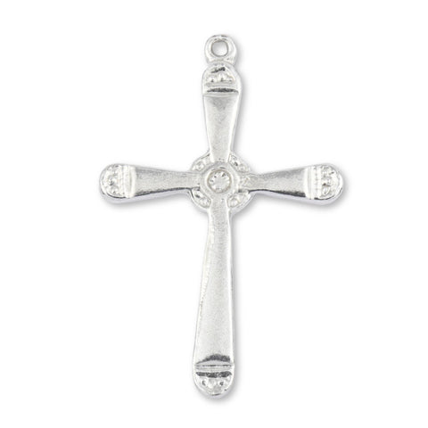 925 Sterling Silver - Paddle Crucifix Charm
