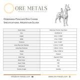 940 Argentium Silver - Doberman Pinscher Dog Charm