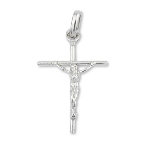 999 Pure Silver - Jesus on Wire Crucifix Charm