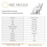 940 Argentium Silver - Cornish Rex Cat Charm