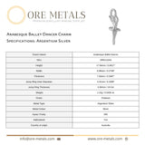 940 Argentium Silver - Arabesque Ballet Dancer Charm