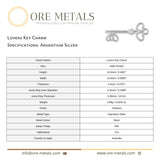 940 Argentium Silver - Lovers Key Charm