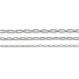 9ct White Gold - Paperclip Figaro - Necklace Chain