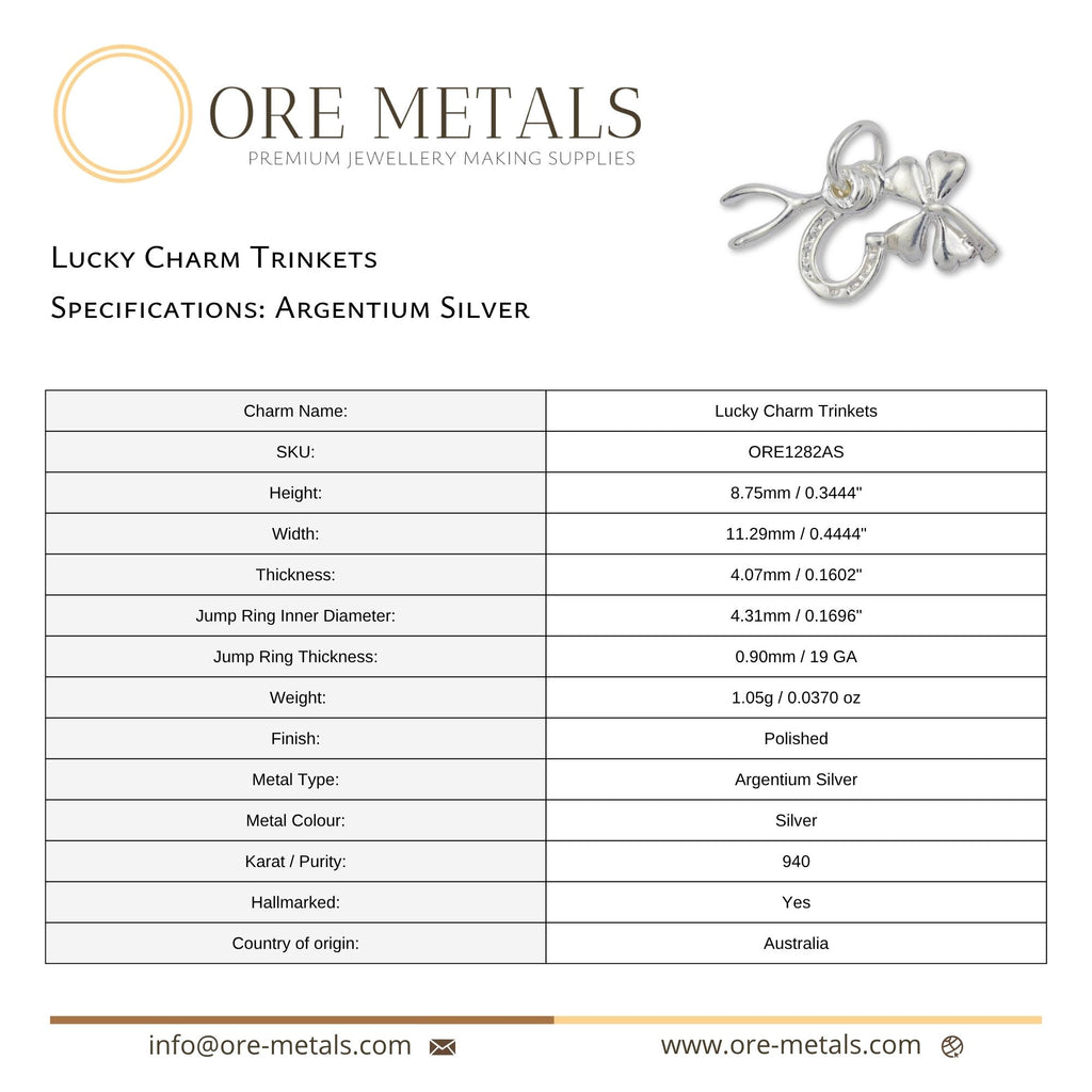 940 Argentium Silver - Lucky Charm Trinkets