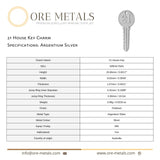 940 Argentium Silver - 21 House Key Charm