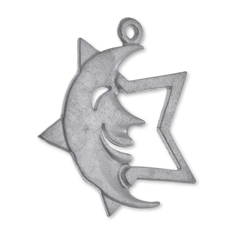18ct White Gold - Celestial Motif Charm