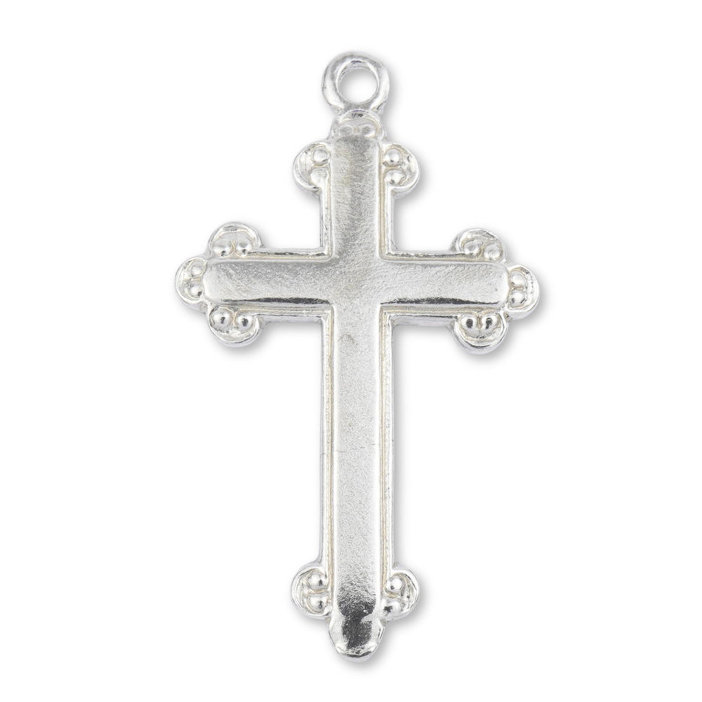 940 Argentium Silver - Budded Crucifix Charm