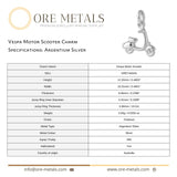 940 Argentium Silver - Vespa Motor Scooter Charm