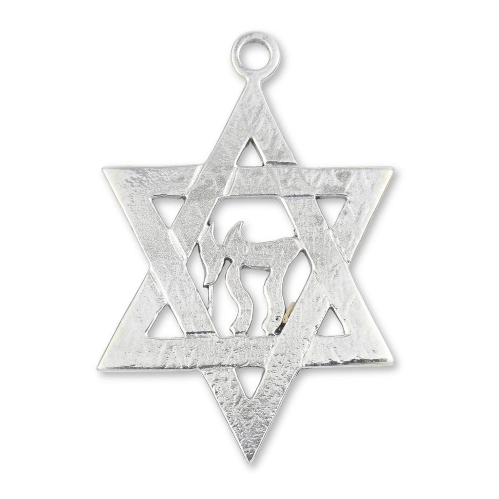 925 Sterling Silver - Star of David w Chai Symbol Charm