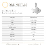 940 Argentium Silver - Lucky Goldfish Charm