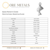 940 Argentium Silver - Queen Nefertiti Charm