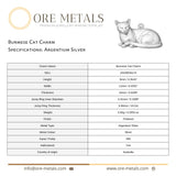 940 Argentium Silver - Burmese Cat Charm