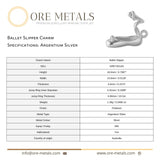 940 Argentium Silver - Ballet Slipper Charm