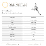 940 Argentium Silver - Jumping Dolphin Charm