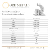 940 Argentium Silver - Vintage Winemaker Charm