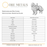 940 Argentium Silver - Newfoundland Dog Charm
