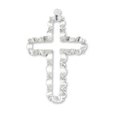 999 Pure Silver - Budded Open Frame Crucifix Charm