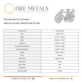 940 Argentium Silver - Vintage Bicycle Charm