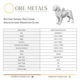 940 Argentium Silver - Brittany Spaniel Dog Charm