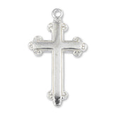 999 Pure Silver - Budded Crucifix Charm