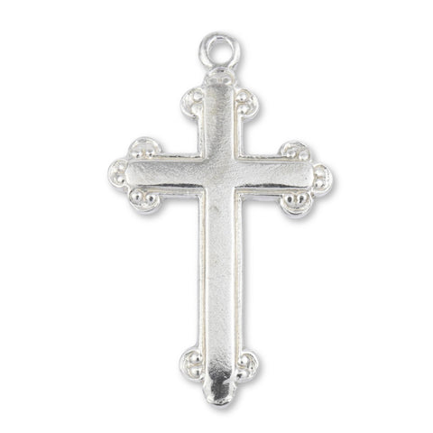 999 Pure Silver - Budded Crucifix Charm