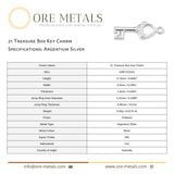 940 Argentium Silver - 21 Treasure Box Key Charm