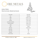 940 Argentium Silver - Jungle Snake Charm