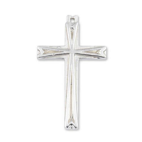 940 Argentium Silver - Embossed Regal Crucifix Charm