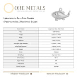940 Argentium Silver - Largemouth Bass Fish Charm
