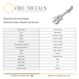 940 Argentium Silver - Acoustic Guitar Charm