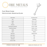 940 Argentium Silver - Fairy Wand Charm